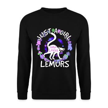 Cadeau Femmes Lémuriens - Sweat-shirt Unisexe - noir - Devant - Alina (178cm) & Michal (187cm)