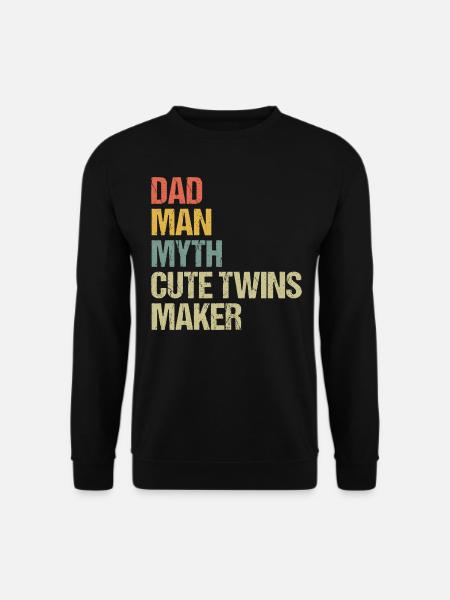 Vintage Dad The Man Myth Twin Maker Funny - Unisex Sweatshirt - black