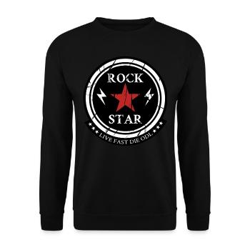ROCK STAR - Unisex Sweatshirt - black - Front - Alina (178cm) & Michal (187cm)