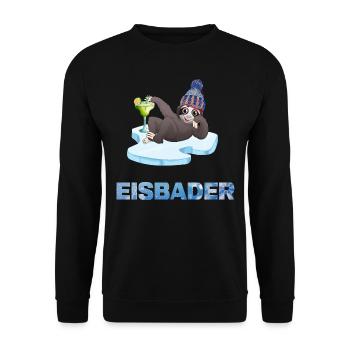 eisbaden winterbader cool icebath kälteresistent - Unisex Pullover - Schwarz - Vorne - Alina (178cm) & Michal (187cm)