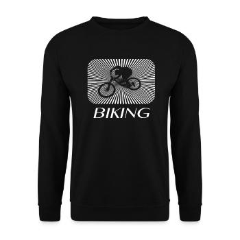 biking - Unisex Pullover - Schwarz - Vorne - Alina (178cm) & Michal (187cm)