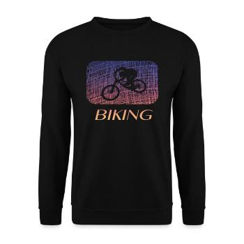 biking - Unisex Pullover - Schwarz - Vorne - Alina (178cm) & Michal (187cm)