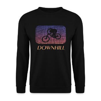 Downhill biken MTB - Unisex Pullover - Schwarz - Vorne - Alina (178cm) & Michal (187cm)