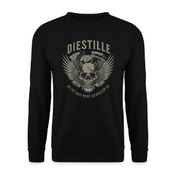 Bike Fan - Stille ist das neue Schreien - Unisex Pullover - Schwarz - Vorne - Alina (178cm) & Michal (187cm)
