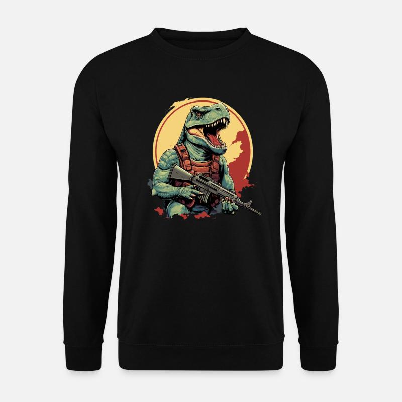 Dino T-Rex Rifle - Unisex Sweatshirt - black