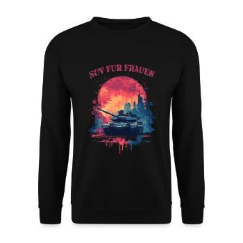 Tank - SUV for women - Unisex Sweatshirt - black - Front - Alina (178cm) & Michal (187cm)