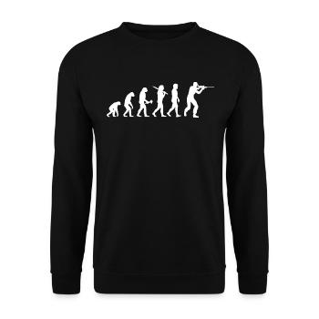 Shooting club sport shooter sport shooting gift - Unisex Sweatshirt - black - Front - Alina (178cm) & Michal (187cm)