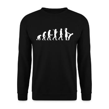 Erzieherin Erzieher Evolution Pädagoge Geschenk - Unisex Pullover - Schwarz - Vorne - Alina (178cm) & Michal (187cm)