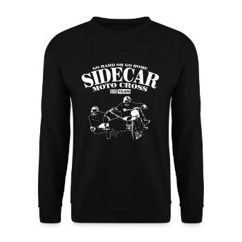 Sidecar Moto Cross - Unisex Pullover - Schwarz - Vorne - Alina (178cm) & Michal (187cm)