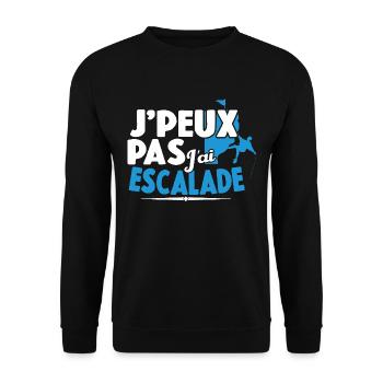 Je Peux Pas J'ai Escalade Cadeau Grimpeur Montagne - Sweat-shirt Unisexe - noir - Devant - Alina (178cm) & Michal (187cm)