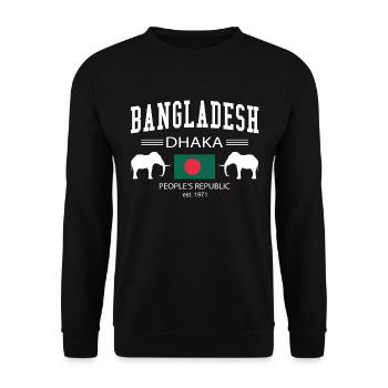 Bangladesh - Sweat-shirt Unisexe - noir - Devant - Alina (178cm) & Michal (187cm)