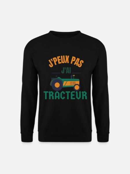 j'peux pas j'ai tracteur - Sweat-shirt Unisexe - noir