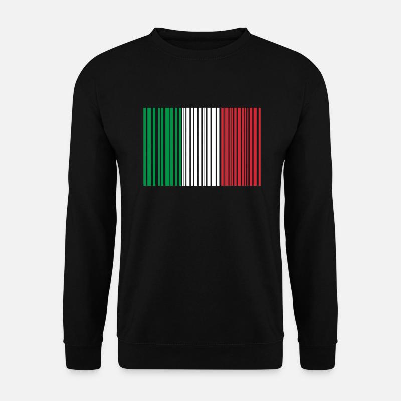 Italien Scan Nationalfahne Italy Barcode - Unisex Pullover - Schwarz