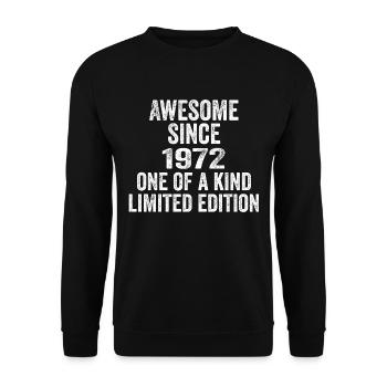 Génial depuis 1972 Unique en son genre 1972 Cadeau - Sweat-shirt Unisexe - noir - Devant - Alina (178cm) & Michal (187cm)