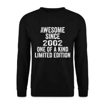 Awesome Since 2002 One Of A Kind 2002 Gift - Unisex Sweatshirt - black - Front - Alina (178cm) & Michal (187cm)