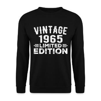Année de naissance 1965 Année de naissance Millésime 1965 - Sweat-shirt Unisexe - noir - Devant - Alina (178cm) & Michal (187cm)