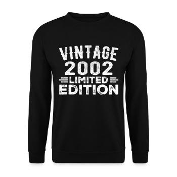 Année de fabrication 2002 Année de naissance Millésime 2002 - Sweat-shirt Unisexe - noir - Devant - Alina (178cm) & Michal (187cm)