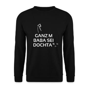Tout m Baba est le cadeau de Dochta Franken - Sweat-shirt Unisexe - noir - Devant - Alina (178cm) & Michal (187cm)