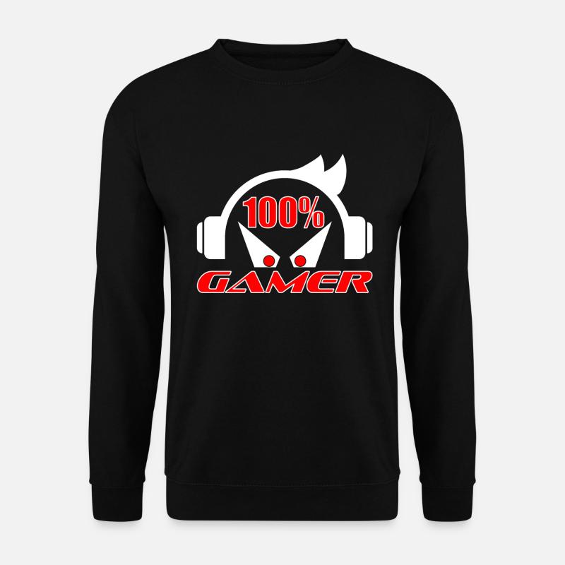 100% gamer - Sweat-shirt Unisexe - noir
