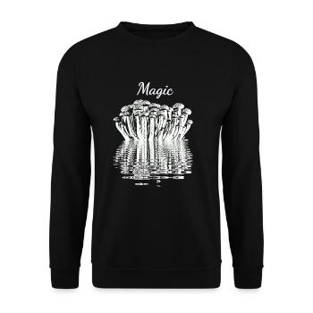 Magic mushrooms - Unisex Sweatshirt - black - Front - Alina (178cm) & Michal (187cm)