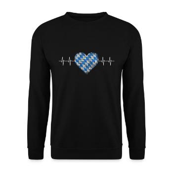 Bayern - Unisex Pullover - Schwarz - Vorne - Alina (178cm) & Michal (187cm)