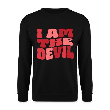 Je suis le diable - Ich bin der Teufel - Sweat-shirt Unisexe - noir - Devant - Alina (178cm) & Michal (187cm)
