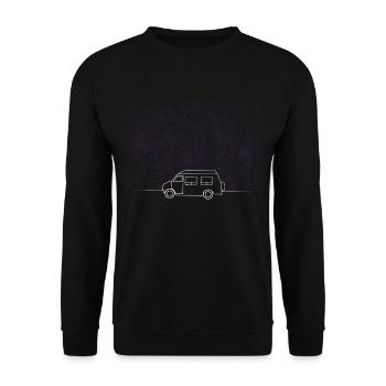 Road Trip Voyage Road Trip Vanlife Starry Sky - Sweat-shirt Unisexe - noir - Devant - Alina (178cm) & Michal (187cm)