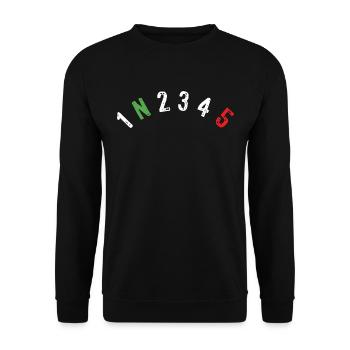 Motorcycle - For bikers - Unisex Sweatshirt - black - Front - Alina (178cm) & Michal (187cm)