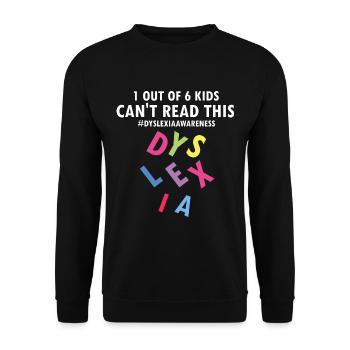 Dyslexia Therapy for Dyslexia Month - Unisex Sweatshirt - black - Front - Alina (178cm) & Michal (187cm)