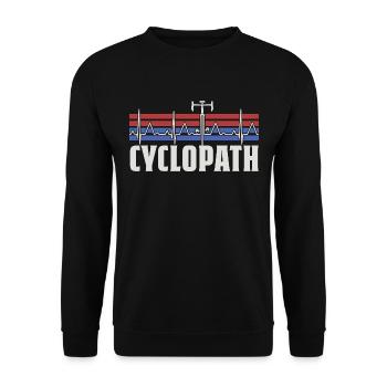 CYCLOPATH GRAVEL ROAD BIKE CYCLING SAYING BIKE - Unisex Sweatshirt - black - Front - Alina (178cm) & Michal (187cm)