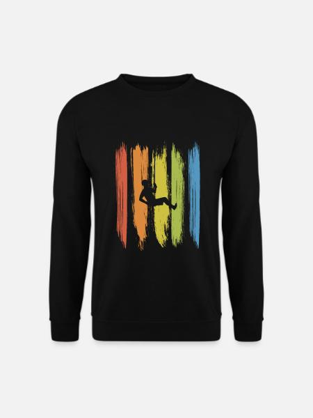 Rock Climbing Shirt Rock Climber Climber Boulder - Unisex Sweatshirt - black