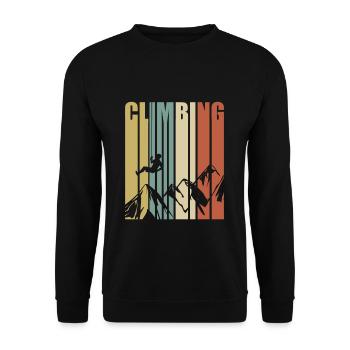 Bouldern T-shirt grimpeur de rochers escaladeur Boulder - Sweat-shirt Unisexe - noir - Devant - Alina (178cm) & Michal (187cm)