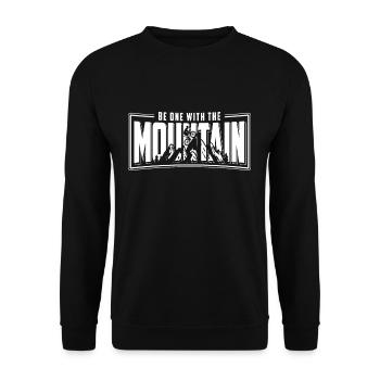 Mountainbiken Geschenk Mountainbiker Berg Retro - Unisex Pullover - Schwarz - Vorne - Alina (178cm) & Michal (187cm)