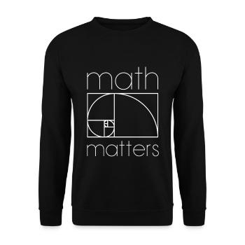MATH MATTERS MATHEMATICS MATHEMATICS MATHEMATICS - Unisex Sweatshirt - black - Front - Alina (178cm) & Michal (187cm)