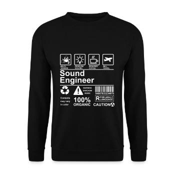 Techniciens du son Proverbes T-shirt cadeau ingénieur du son - Sweat-shirt Unisexe - noir - Devant - Alina (178cm) & Michal (187cm)