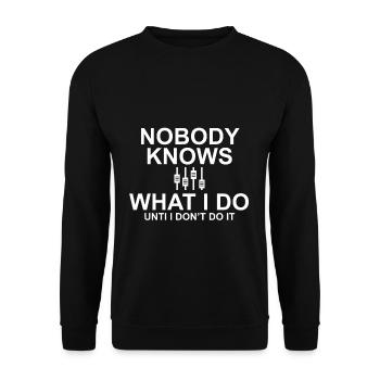 Techniciens du son Proverbes T-shirt cadeau ingénieur du son - Sweat-shirt Unisexe - noir - Devant - Alina (178cm) & Michal (187cm)
