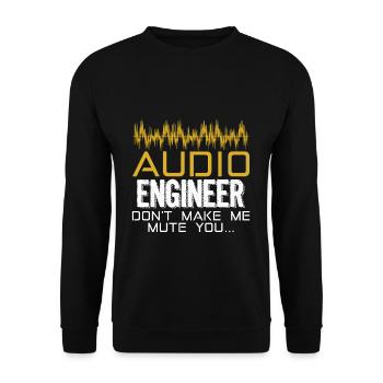 Techniciens du son Proverbes T-shirt cadeau ingénieur du son - Sweat-shirt Unisexe - noir - Devant - Alina (178cm) & Michal (187cm)