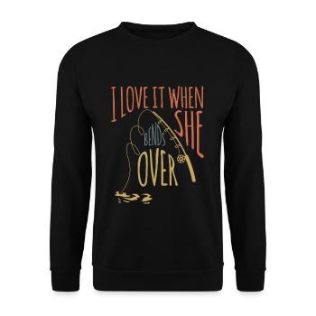 Pêcher pêche - Sweat-shirt Unisexe - noir - Devant - Alina (178cm) & Michal (187cm)