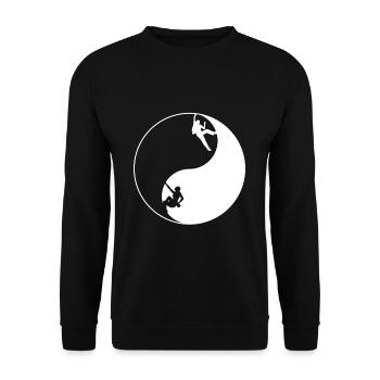 Cadeau d'escalade de t-shirt d'escalade d'escalade - Sweat-shirt Unisexe - noir - Devant - Alina (178cm) & Michal (187cm)