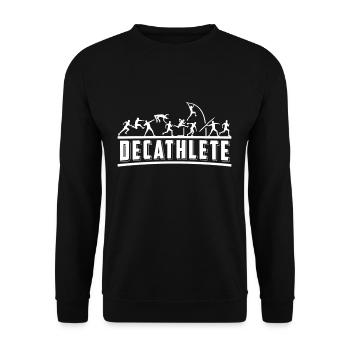 Athletics athlete shirt gift athlete - Unisex Sweatshirt - black - Front - Alina (178cm) & Michal (187cm)