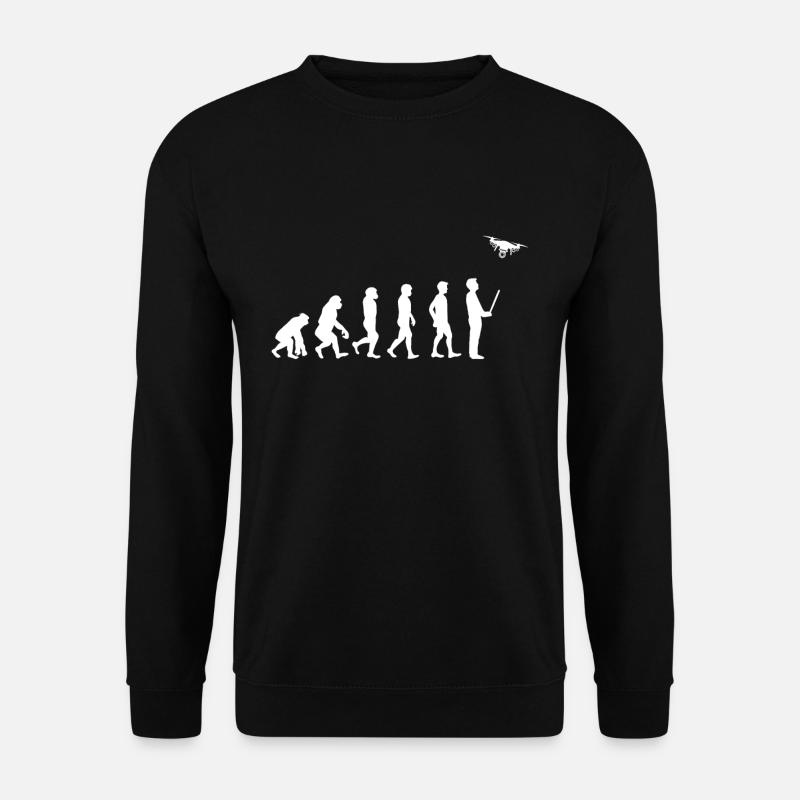 Evolution Drohne Shirt Geschenk Drone Pilot - Unisex Pullover - Schwarz