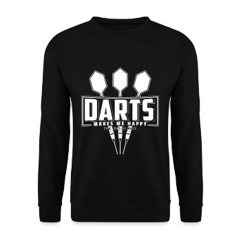 Darts Dart Darts Shirt Shirt Cadeau - Sweat-shirt Unisexe - noir - Devant - Alina (178cm) & Michal (187cm)