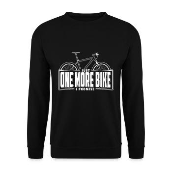 Just One More Bike I Promise - Maillot de vélo de montagne - Sweat-shirt Unisexe - noir - Devant - Alina (178cm) & Michal (187cm)