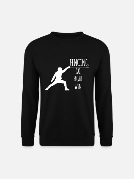 Geschenk fechten Fechter Fecht Kampf shirt - Unisex Pullover - Schwarz