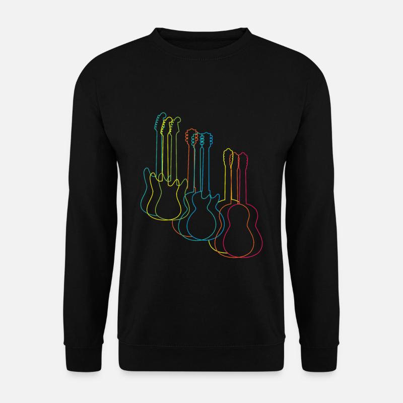 E-Gitarren Spieler T-Shirt Geschenk Gitarre - Unisex Pullover - Schwarz