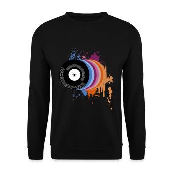 Disque Vinyle Cadeau Vinyle - Sweat-shirt Unisexe - noir - Devant - Alina (178cm) & Michal (187cm)