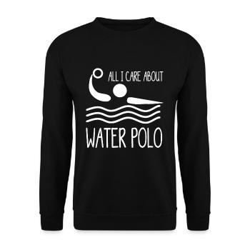 Water Polo Water Polo Water Sports Gift - Unisex Sweatshirt - black - Front - Alina (178cm) & Michal (187cm)