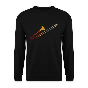 Trombone T-Shirt Trombone Player Gift Retro - Sweat-shirt Unisexe - noir - Devant - Alina (178cm) & Michal (187cm)