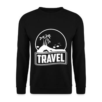 Voyage T-Shirt Voyage Cadeau Vacanciers - Sweat-shirt Unisexe - noir - Devant - Alina (178cm) & Michal (187cm)
