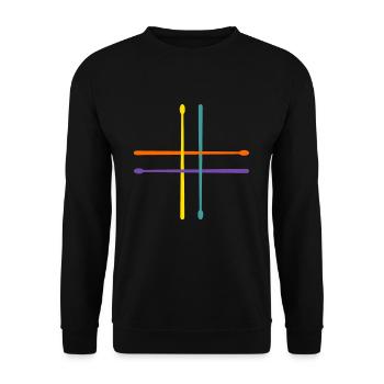 Batteur Batteur T-shirt Tambour Tambour - Sweat-shirt Unisexe - noir - Devant - Alina (178cm) & Michal (187cm)